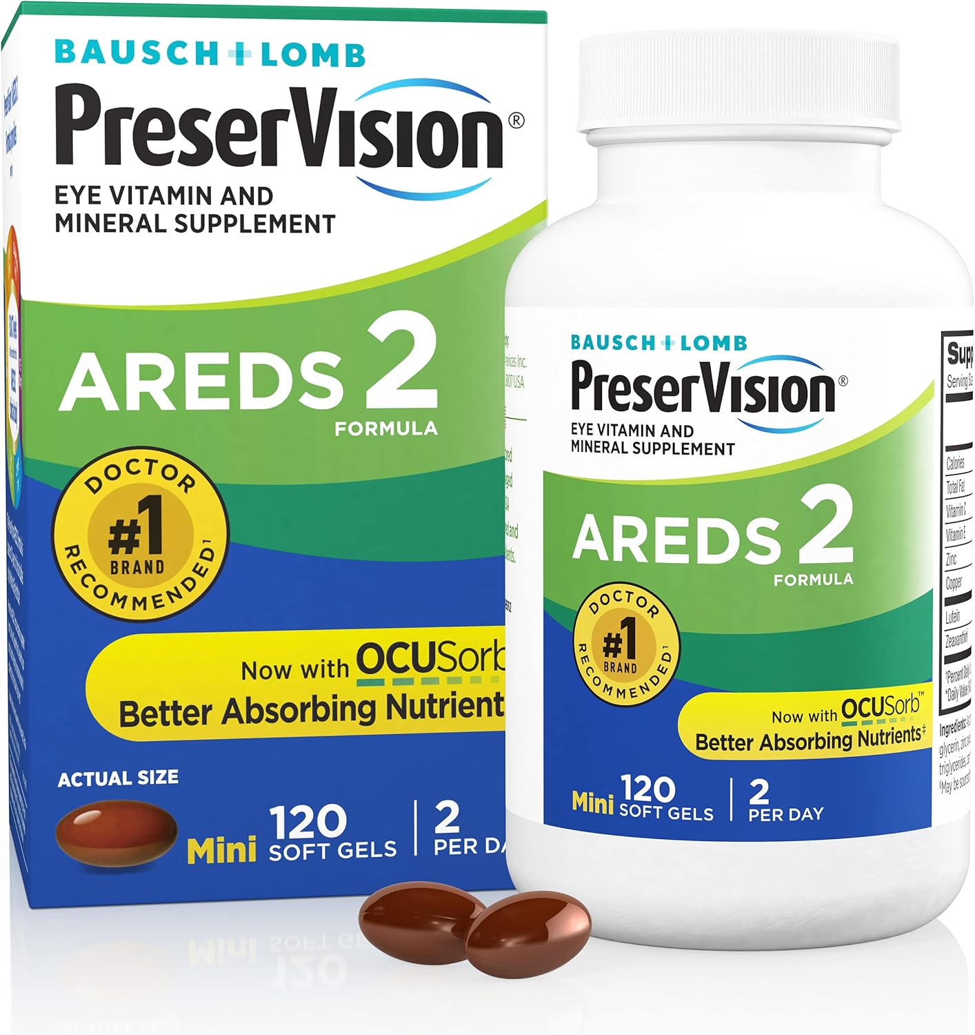 PreserVision AREDS 2 Vitamin & Mineral Supplement 120 Softgels