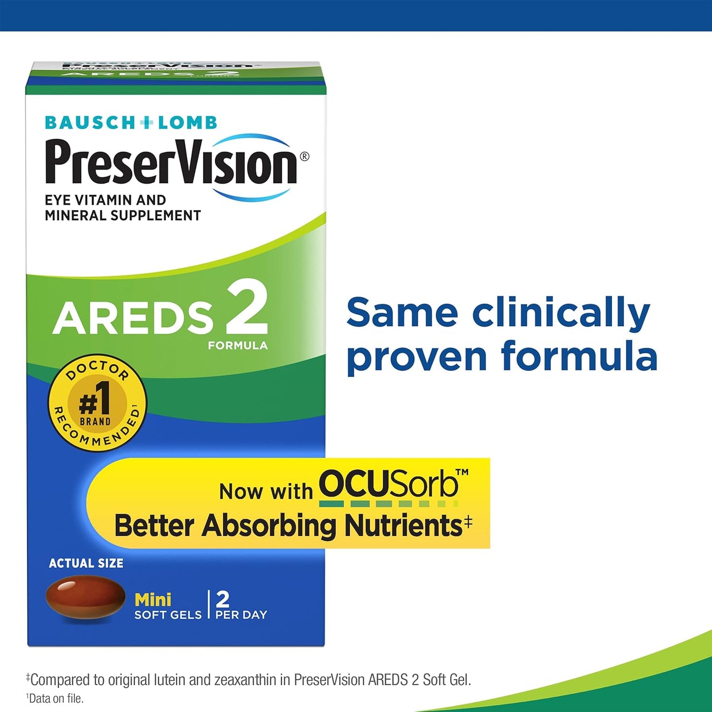 PreserVision AREDS 2 Vitamin & Mineral Supplement 120 Softgels
