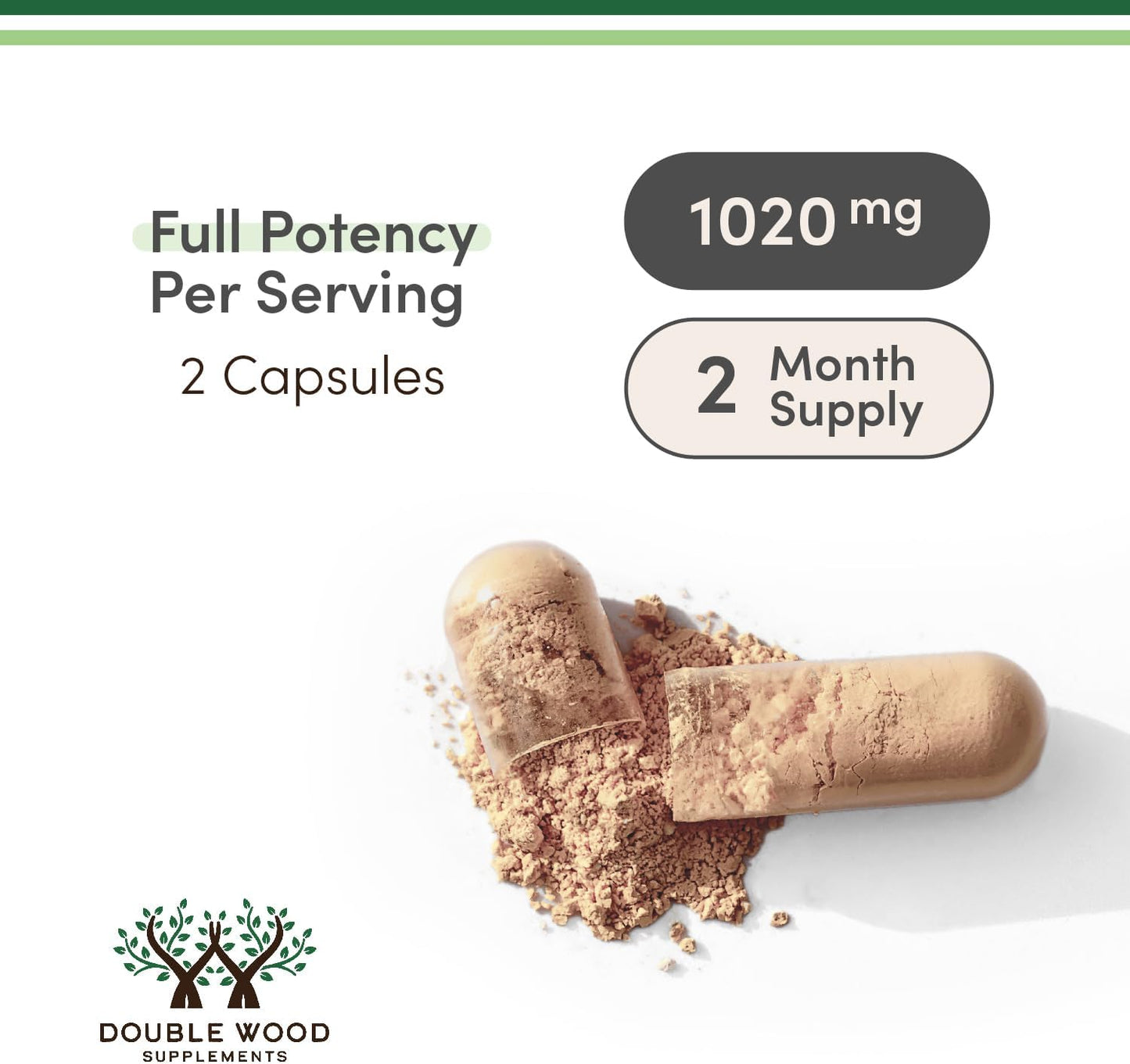 Double Wood Supplements Tongat Ali 1020mg 120 Capsules 20mg