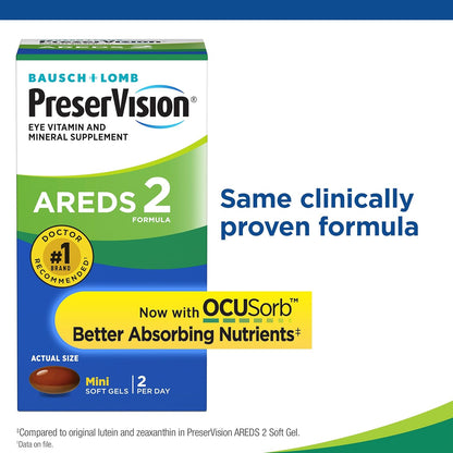 PreserVision AREDS 2 Vitamin & Mineral Supplement 120 Softgels