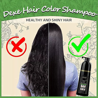 Dexe Black DYE Hair Shampoo Instant Hair Blackening 400 ml Bottle UK Stock